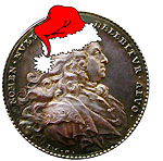 Arvid Karlsteen (1647-1718). Silvermedalj i 1 riksdalers vikt, graverad av I. C. Hedlinger 1725, efter sjlvportrtt av Karlsteen frn omkring r 1700. Klicka fr strre bild.